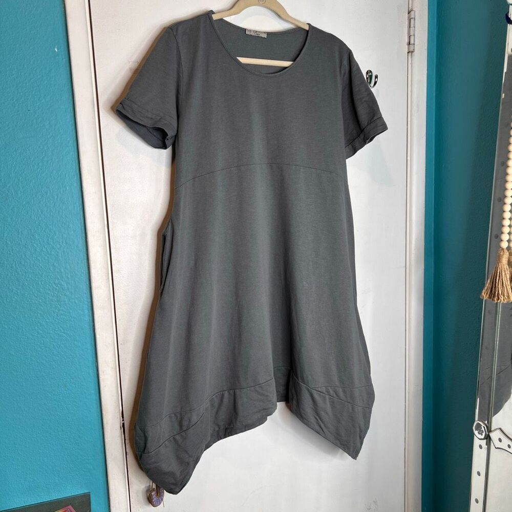 Baci cotton tunic top or dress lagenlook made in Italy